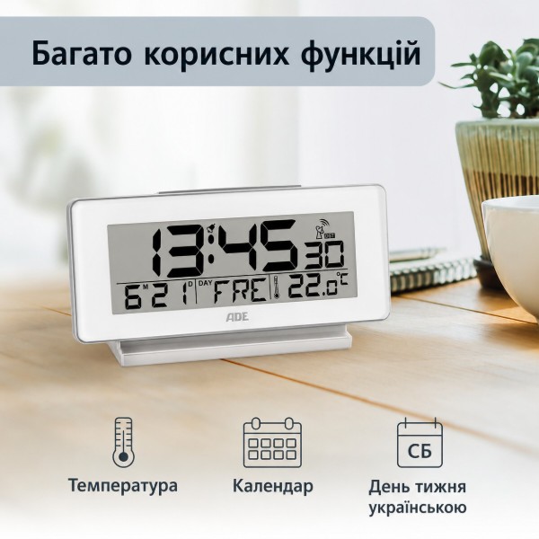 Фото - Настільний годинник ADE CK1703-1 White